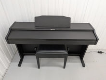 Load image into Gallery viewer, Roland RP102 digital piano and stool in satin black finish stock number 26290