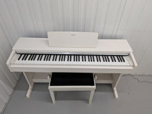 Load image into Gallery viewer, Yamaha Arius YDP-144 digital piano and stool in satin white stock nr 26287
