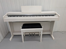 Load image into Gallery viewer, Yamaha Arius YDP-144 digital piano and stool in satin white stock nr 26287