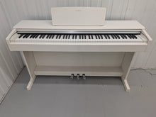Load image into Gallery viewer, Yamaha Arius YDP-144 digital piano and stool in satin white stock nr 26287