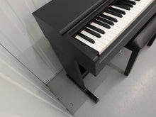 Load image into Gallery viewer, Yamaha Arius YDP-144 digital piano and stool in satin black stock #26303