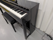 Load image into Gallery viewer, Yamaha Clavinova CLP-525PE digital piano and stool in glossy black ebony stock # 26298