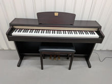 Load image into Gallery viewer, Yamaha Clavinova CLP-220 digital piano and stool in rosewood stock #26291