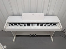 Load image into Gallery viewer, Yamaha Arius YDP-144 digital piano and stool in satin white stock nr 26306