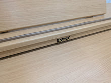 Load image into Gallery viewer, Roland HP-2e digital piano and stool in light oak finish stock number 26312
