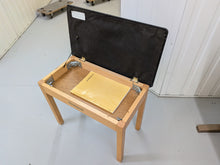 Load image into Gallery viewer, Roland HP-2e digital piano and stool in light oak finish stock number 26312