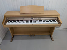 Load image into Gallery viewer, Roland HP-2e digital piano and stool in light oak finish stock number 26312