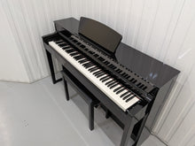 Load image into Gallery viewer, Yamaha Clavinova CLP-535 CLP-535PE Digital Piano in gloss black stock # 26309
