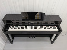 Load image into Gallery viewer, Yamaha Clavinova CLP-535 CLP-535PE Digital Piano in gloss black stock # 26309