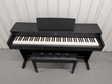 Load image into Gallery viewer, Yamaha Arius YDP-163 digital piano and stool in satin black stock #26335