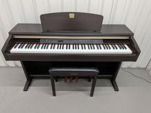 Load image into Gallery viewer, Yamaha Clavinova CLP-120 Digital Piano and stool in dark rosewood stock #26338
