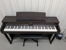 Load image into Gallery viewer, Roland HP203 digital piano and stool in dark rosewood finish stock number 26368