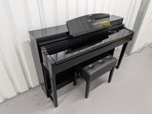 Load image into Gallery viewer, Yamaha Clavinova CSP-170 Digital Smart Piano polished black + stool stock # 26379