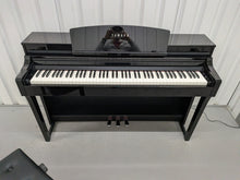 Load image into Gallery viewer, Yamaha Clavinova CSP-170 Digital Smart Piano polished black + stool stock # 26379