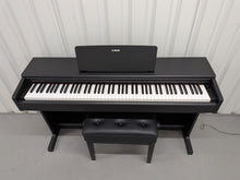 Load image into Gallery viewer, Yamaha Arius YDP-145 digital piano and stool in satin black finish stock #26388