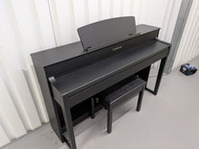 Load image into Gallery viewer, Yamaha Clavinova CLP-575 digital piano and stool in satin black finish stock #26357