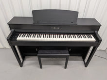 Load image into Gallery viewer, Yamaha Clavinova CLP-575 digital piano and stool in satin black finish stock #26357