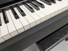 Load image into Gallery viewer, Yamaha Clavinova CLP-575 digital piano and stool in satin black finish stock #26357