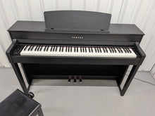 Load image into Gallery viewer, Yamaha Clavinova CLP-575 digital piano and stool in satin black finish stock #26357