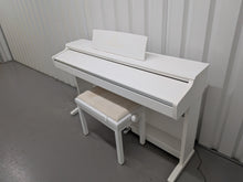 Load image into Gallery viewer, Kawai KDP75 digital piano and stool in satin white finish stock #26409
