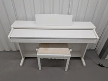 Load image into Gallery viewer, Kawai KDP75 digital piano and stool in satin white finish stock #26409