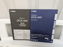 Load image into Gallery viewer, Yamaha DGX-660 in white 88 Key Weighted Keys Portable Grand, stand stock # 26391
