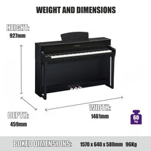Load image into Gallery viewer, Yamaha Clavinova CLP-745 in satin black finish stock nr 25279