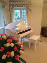 Load image into Gallery viewer, Yamaha Clavinova CLP-465GP in polished glossy white + stool. stock number 22080