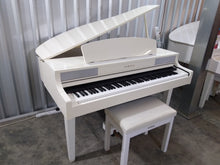 Load image into Gallery viewer, Yamaha Clavinova CLP-465GP in polished glossy white + stool. stock number 22080
