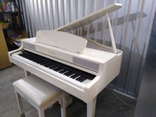 Load image into Gallery viewer, Yamaha Clavinova CLP-465GP in polished glossy white + stool. stock number 22080