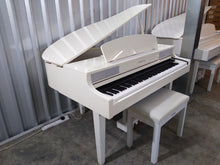 Load image into Gallery viewer, Yamaha Clavinova CLP-465GP in polished glossy white + stool. stock number 22080