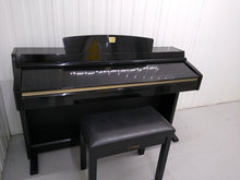 Load image into Gallery viewer, Yamaha Clavinova CLP-240PE Digital Piano polished GLOSSY BLACK stock # 22119