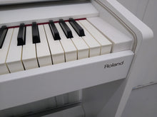 Load image into Gallery viewer, Roland F130R Digital Piano in white with matching colour stool stock # 22136
