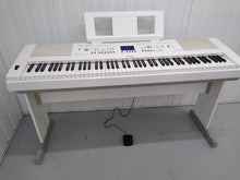 Load image into Gallery viewer, Yamaha DGX-650 in white 88 Key Weighted Keys Portable Grand piano stock # 22137