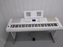 Load image into Gallery viewer, Yamaha DGX-650 in white 88 Key Weighted Keys Portable Grand piano stock # 22137