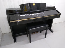 Load image into Gallery viewer, Yamaha Clavinova CLP-240PE Digital Piano polished GLOSSY BLACK stock # 22216