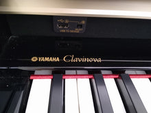 Load image into Gallery viewer, Yamaha Clavinova CLP-240PE Digital Piano polished GLOSSY BLACK stock # 22216