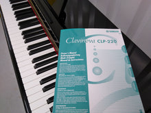 Load image into Gallery viewer, Yamaha Clavinova CLP-220PE Digital Piano in Glossy Black DELIVERY stock no 22257