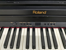 Load image into Gallery viewer, Roland RP301 Digital Piano and stool in black, full size, 3 pedals stock # 22286