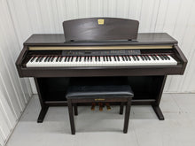 Load image into Gallery viewer, Yamaha Clavinova CLP-120 Digital Piano and stool in rosewood stock # 22282