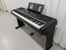 Load image into Gallery viewer, Yamaha DGX-660 black portable grand piano keyboard and stand stock #22323