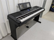 Load image into Gallery viewer, Yamaha DGX-660 black portable grand piano keyboard and stand stock #22323