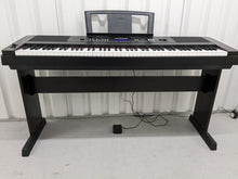 Load image into Gallery viewer, Yamaha DGX-650 rosewood portable grand piano keyboard and stand stock #22324