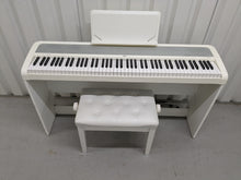 Load image into Gallery viewer, Korg B1 digital piano / keyboard with stand and 3 pedals in white stock # 22322