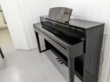 Load image into Gallery viewer, Yamaha Clavinova CLP-575PE in polished ebony glossy black + stool stock # 22333