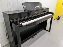 Load image into Gallery viewer, Yamaha Clavinova CLP-575PE in polished ebony glossy black + stool stock # 22333