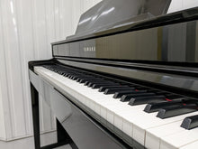 Load image into Gallery viewer, Yamaha Clavinova CLP-575PE in polished ebony glossy black + stool stock # 22333