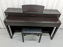 Load image into Gallery viewer, Yamaha Clavinova CLP-535 and matching stool in dark rosewood stock # 22354