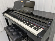 Load image into Gallery viewer, Roland HP-506 Digital Piano glossy black wooden action keys wi-fi Stock nr 22364