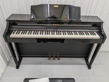 Load image into Gallery viewer, Roland HP-506 Digital Piano glossy black wooden action keys wi-fi Stock nr 22364